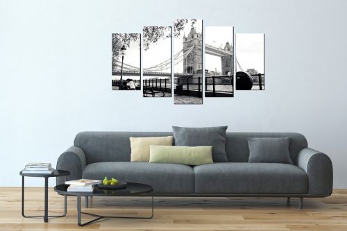 Wall art set 5 pieces London tower brige