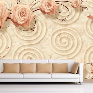 T9106 Wallpaper 3D Roses and spirals