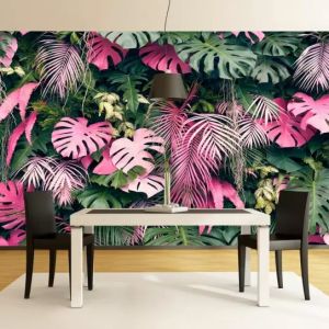 T9181 Wallpaper Wall of tropical leaves