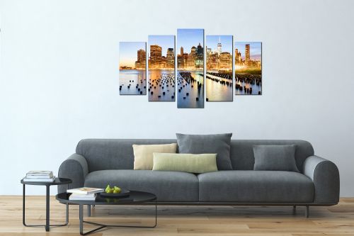 Wall art set 5 pieces New York