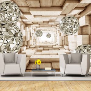 T9270 Wallpaper 3D abstraction Тunnel and spheres