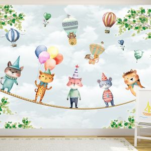 T9292 Wallpaper Animals and balloons