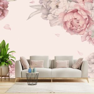 T9342 Wallpaper Pink peonies