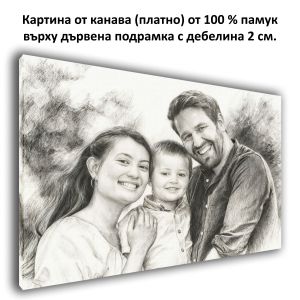 Подарък със снимка персонализирана скица