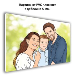 Модерен портрет илюстрация за стена