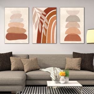 1158 Wall art decoration (set of 3 pieces) Balance in Earth Tones