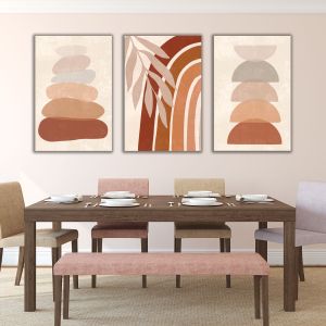 1158 Wall art decoration (set of 3 pieces) Balance in Earth Tones
