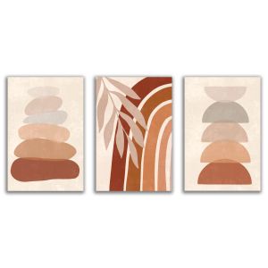 1158 Wall art decoration (set of 3 pieces) Balance in Earth Tones
