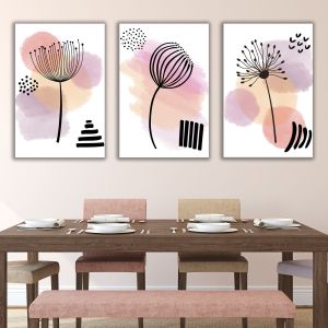 1159 Wall art decoration (set of 3 pieces) Whispers of a Boho Garden