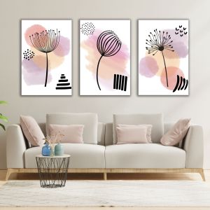 1159 Wall art decoration (set of 3 pieces) Whispers of a Boho Garden