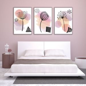 1159 Wall art decoration (set of 3 pieces) Whispers of a Boho Garden