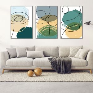 1160 Wall art decoration (set of 3 pieces) Motion in Harmony
