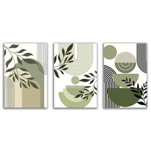 1162 Wall art decoration (set of 3 pieces) Green Harmony