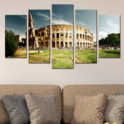 Canvas wall art set Rome coliseum