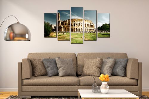 Wall art set Rome coliseum cityscape