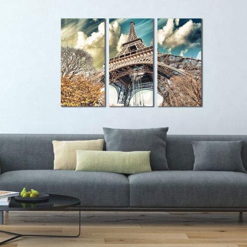 Wall art set of 3 pieces Paris 