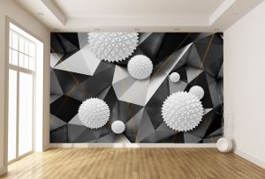 T9313 Wallpaper 3D Abstract geometric shapes