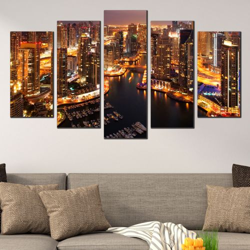 Canvas set decoration 5 pieces Dubai