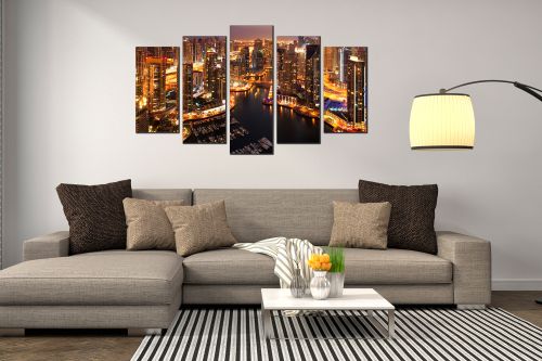 Wall art decor Dubai in 5 pieces