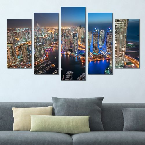 Canvas art decoration 5 pieces Dubai