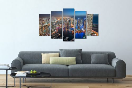 Wall art set Dubai in 5 pieces