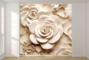 T9261 Wallpaper 3D Beige roses