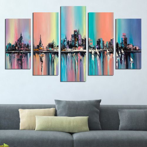 Canvas wall art abstract modern city