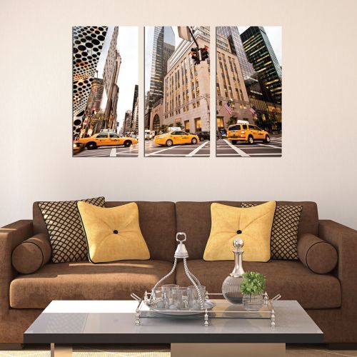 Wall art canvas set of 3 pieces New York