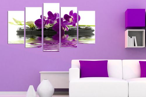 wall art decoration with Purple orchid