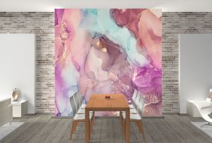 T0989 Wallpaper Abstraction with flowing colors