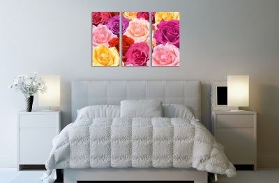 декоративно пано с рози за спалня