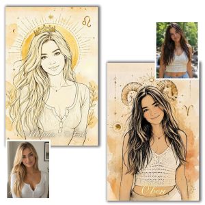 1161 Zodiac portrait from a photo - the magic of the zodiac signs