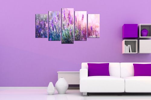 canvas print decoration with levander