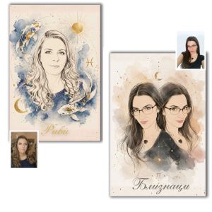 1161 Zodiac portrait from a photo - the magic of the zodiac signs