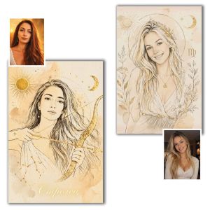 1161 Zodiac portrait from a photo - the magic of the zodiac signs