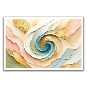 1178 Gentle Balance –Abstract Wall Art in Pastel and Gold