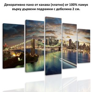 Wall art decoration (set of 5 pieces) Levender