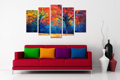  Art canvas decoration for wall with colorful lanscape