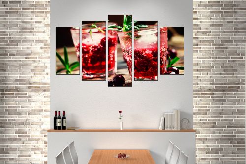  Art canvas decoration for wall with Fresh cocktails