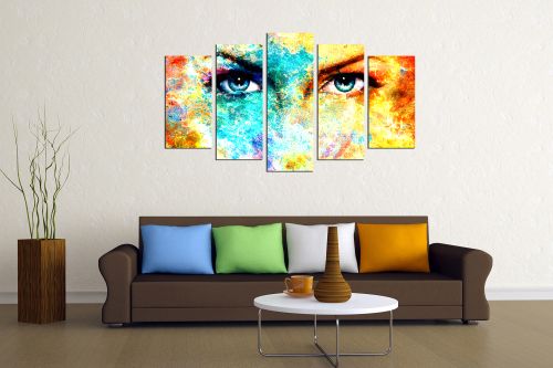 Canvas art for home decoration beautiful abstract eyes