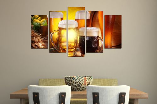  Art canvas decoration with beer