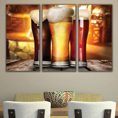 Wall art decoration for pub with 3 kinds of beer