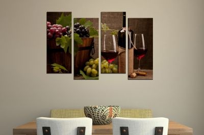 Картини за заведения и ресторанти - вино и грозде