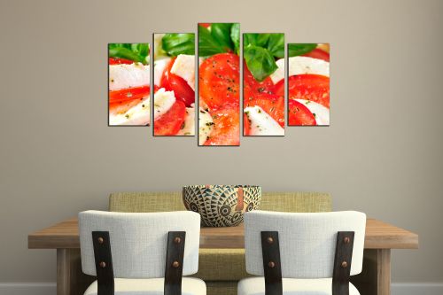  Art canvas decoration with Caprese Salad 