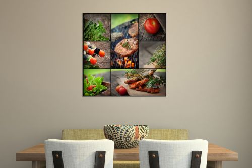 Canvas wall art decoration for restaurant BBQ