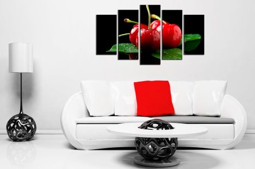  Art canvas decoration cherries