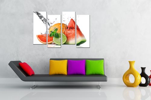 Wall  decoration for kitchen with fresh fruits