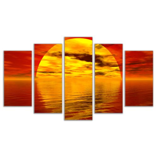 Wall decoration romantic sunset