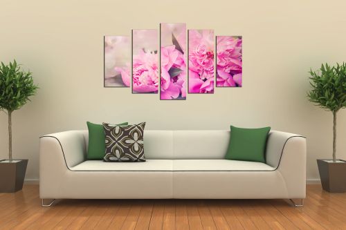 Canvas wall art decoration Peonies