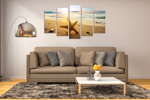 canvas wall art set starfish